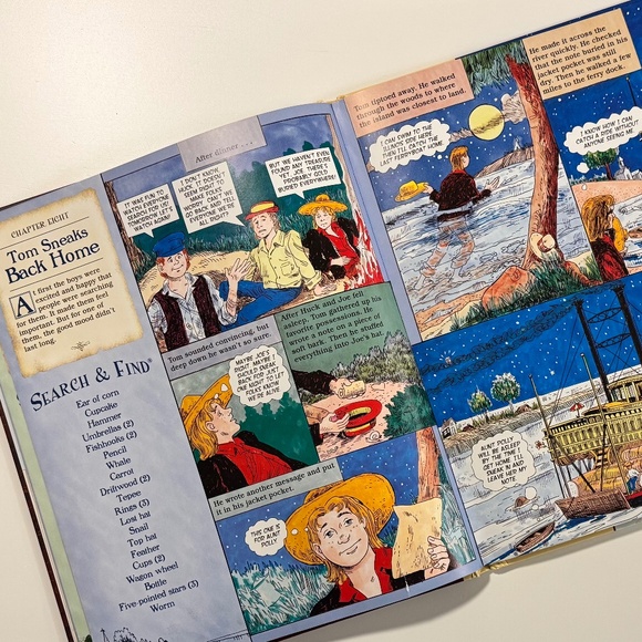 Tom Sawyer Search & Find Book - Lenticular Cover Image! Kidsbooks Classic 2007 - Picture 5 of 10